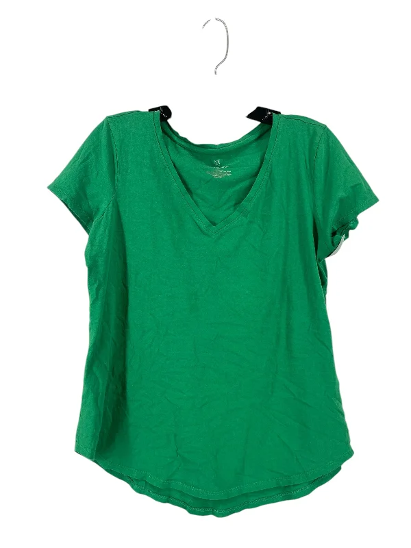 Top Short Sleeve Basic By New York And Co In Green, Size: M