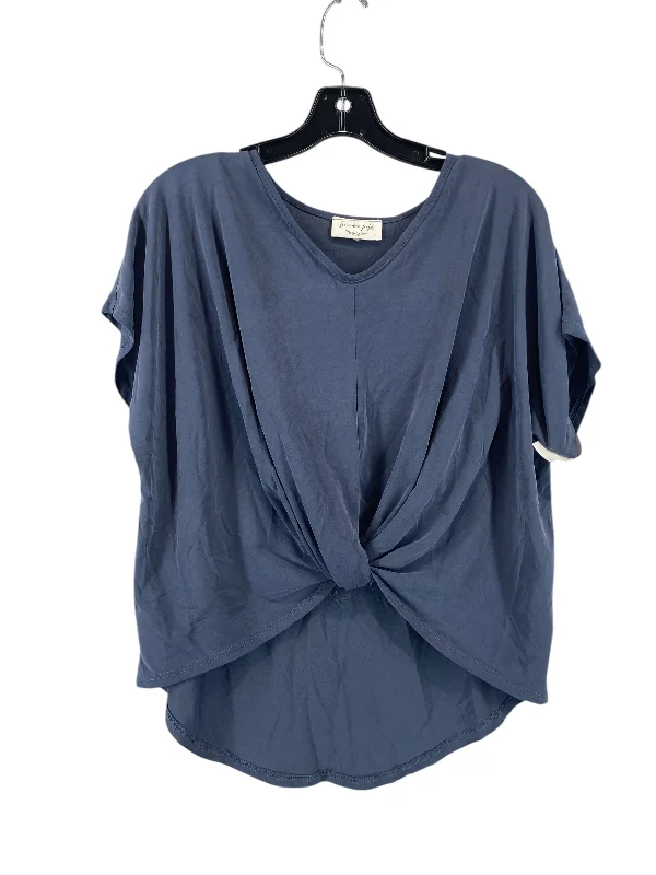 Top Short Sleeve By Lavender Field In Blue, Size: S