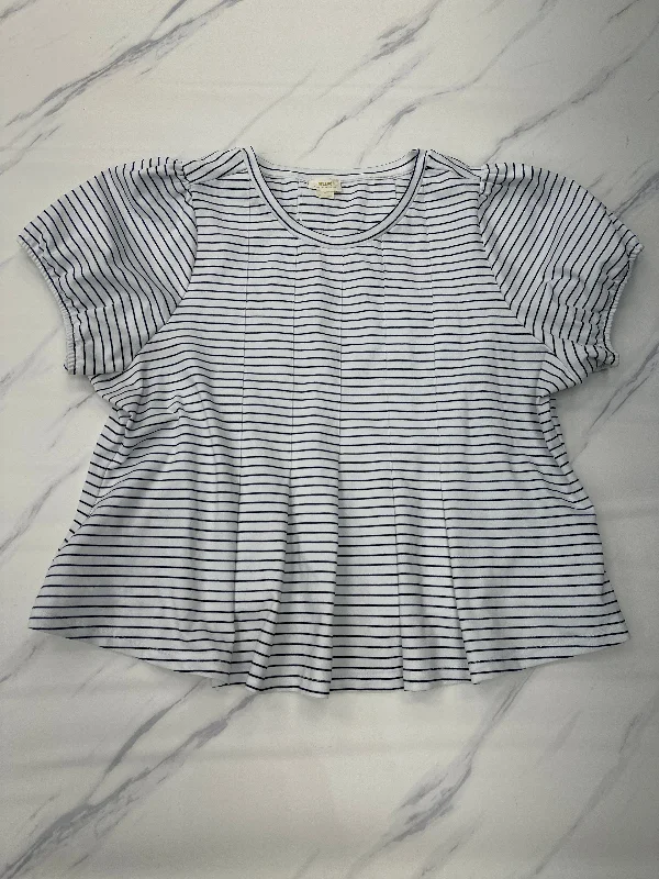 Top Short Sleeve By Maeve In Striped Pattern, Size: 3x