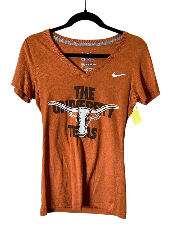 Top Short Sleeve By Nike In Brown, Size: M