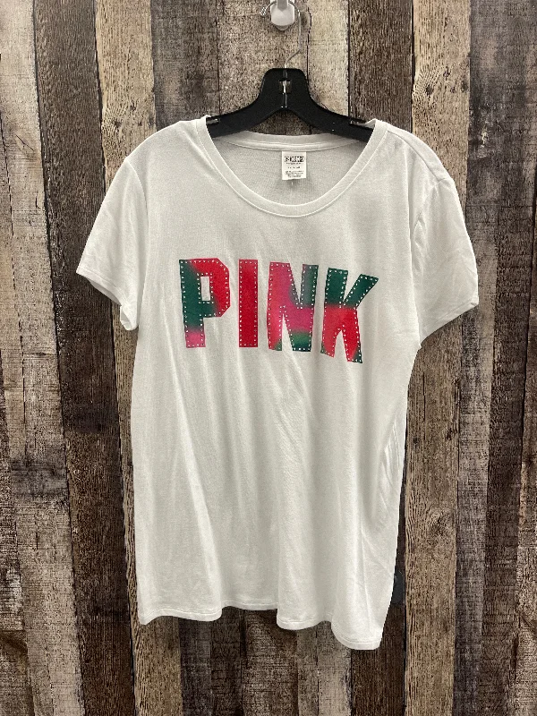 Top Short Sleeve By Pink In Multi-colored, Size: L