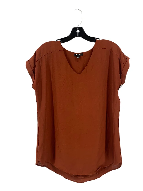 Top Short Sleeve By Versona In Copper, Size: S