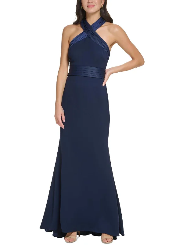 Womens Bow-Back Long Evening Dress