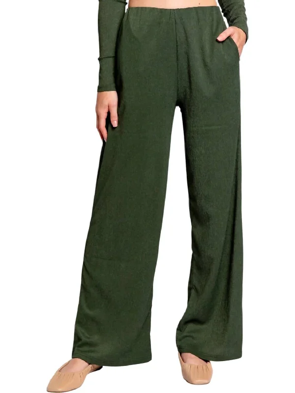 Emmerson Wide Leg Pants In Green