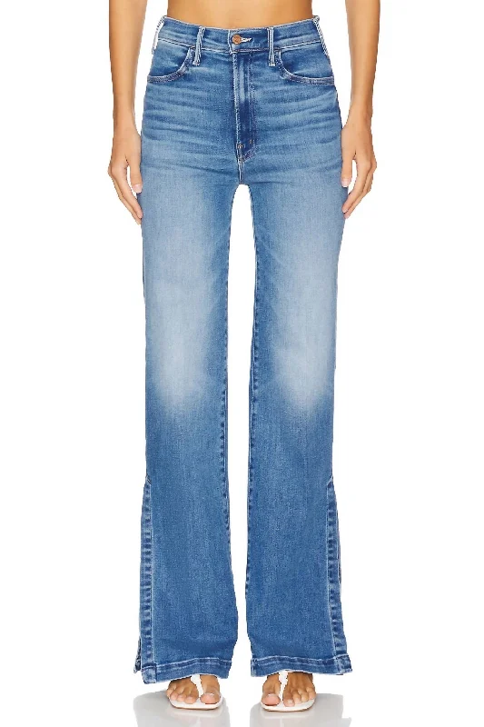 Hustler Sidewinder Wide Leg Jeans In Enjoy The Ride