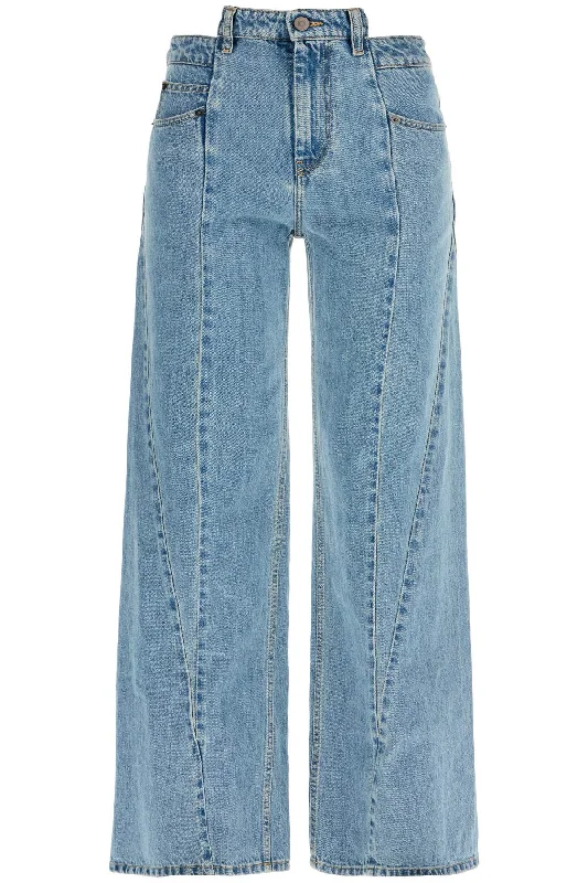 Maison Margiela Women's Loose Cut-Out Waist Jeans With