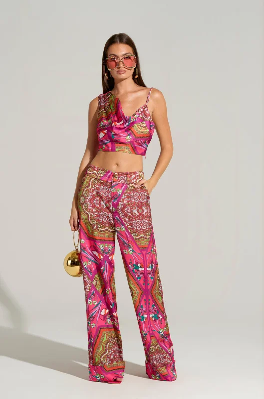 MOVE AND SHAKE TROUSER IN PINK MULTI