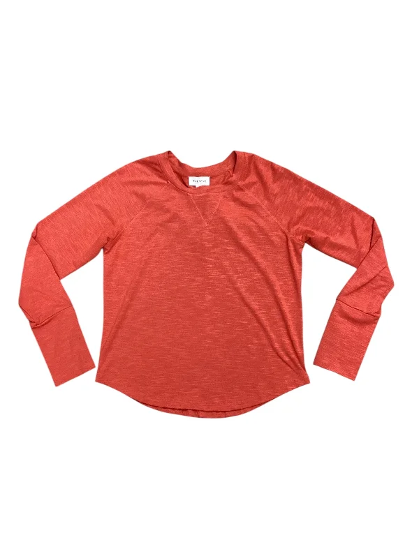 Top Long Sleeve By Evereve In Orange, Size: S